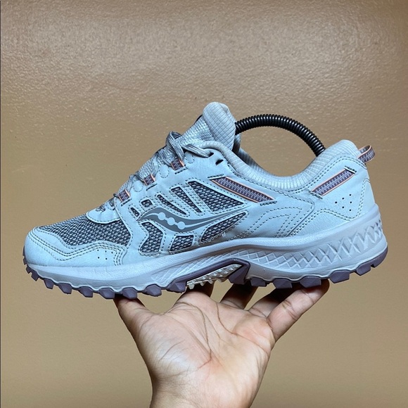 Saucony Excursion TR13 Versafoam Trail Running Sneakers “Gray Peach Plum Fog” - Picture 5 of 16